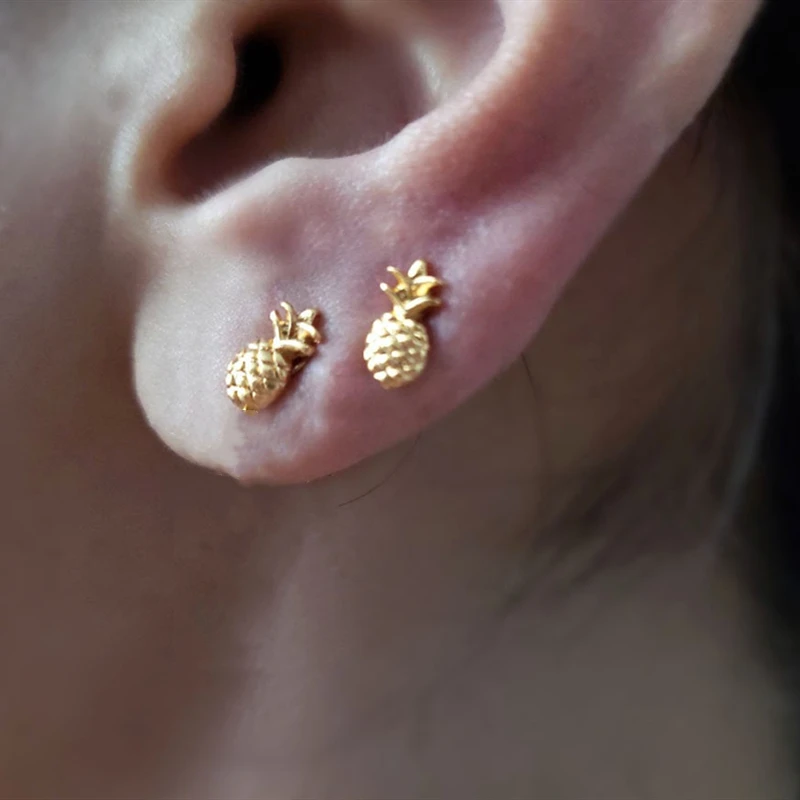 Минималистичные серьги в виде тропического ананаса для женщин милые с ананасом