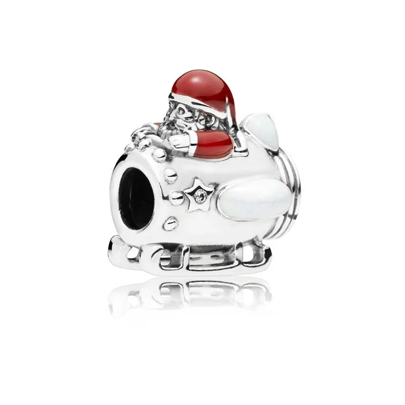CodeMonkey Настоящее 925 Strerling серебряная подвеска с Санта-Клаусом подходит для оригинального браслета CodeMonkey Бусины DIY Ювелирные изделия для женщин - Цвет: CMC569
