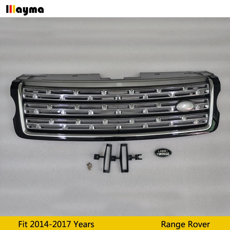 Передние решетки из АБС пластика для Land Rover Range 2014 2015 2016 2017 лет серебристый цвет