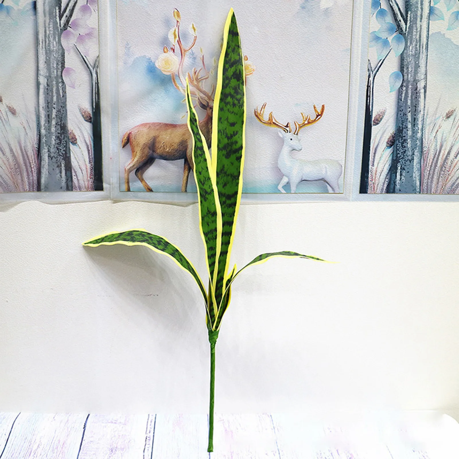 

65cm Potted Faux Artificial Tiger-Piran Leaves Plant Home Decor Balcony healthy life Household garden decoration outdoor