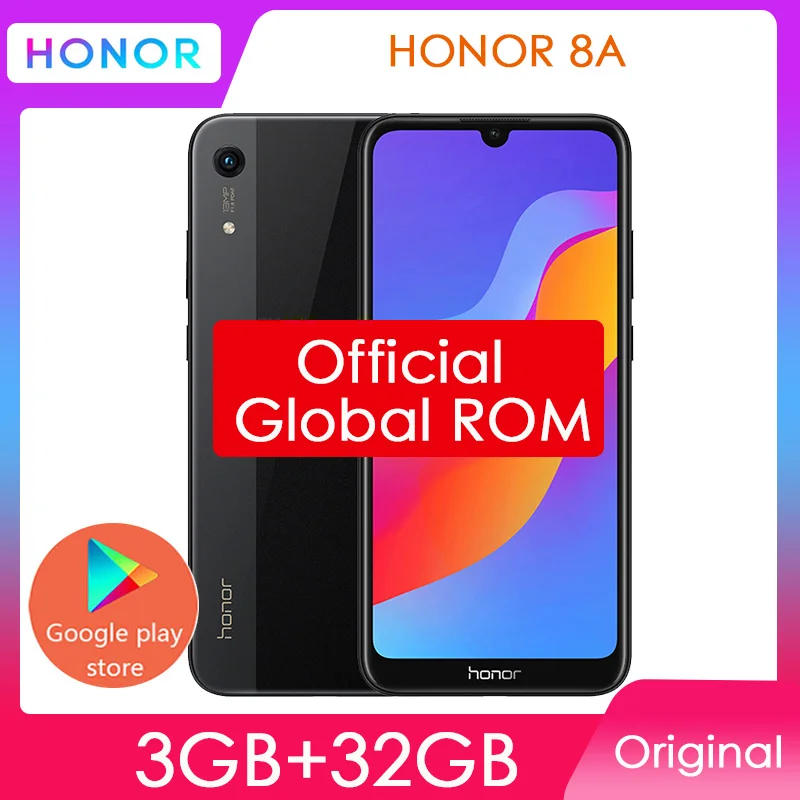Смартфон Honor 8A 3 ГБ ОЗУ глобальная прошивка Android Восьмиядерный процессор полный