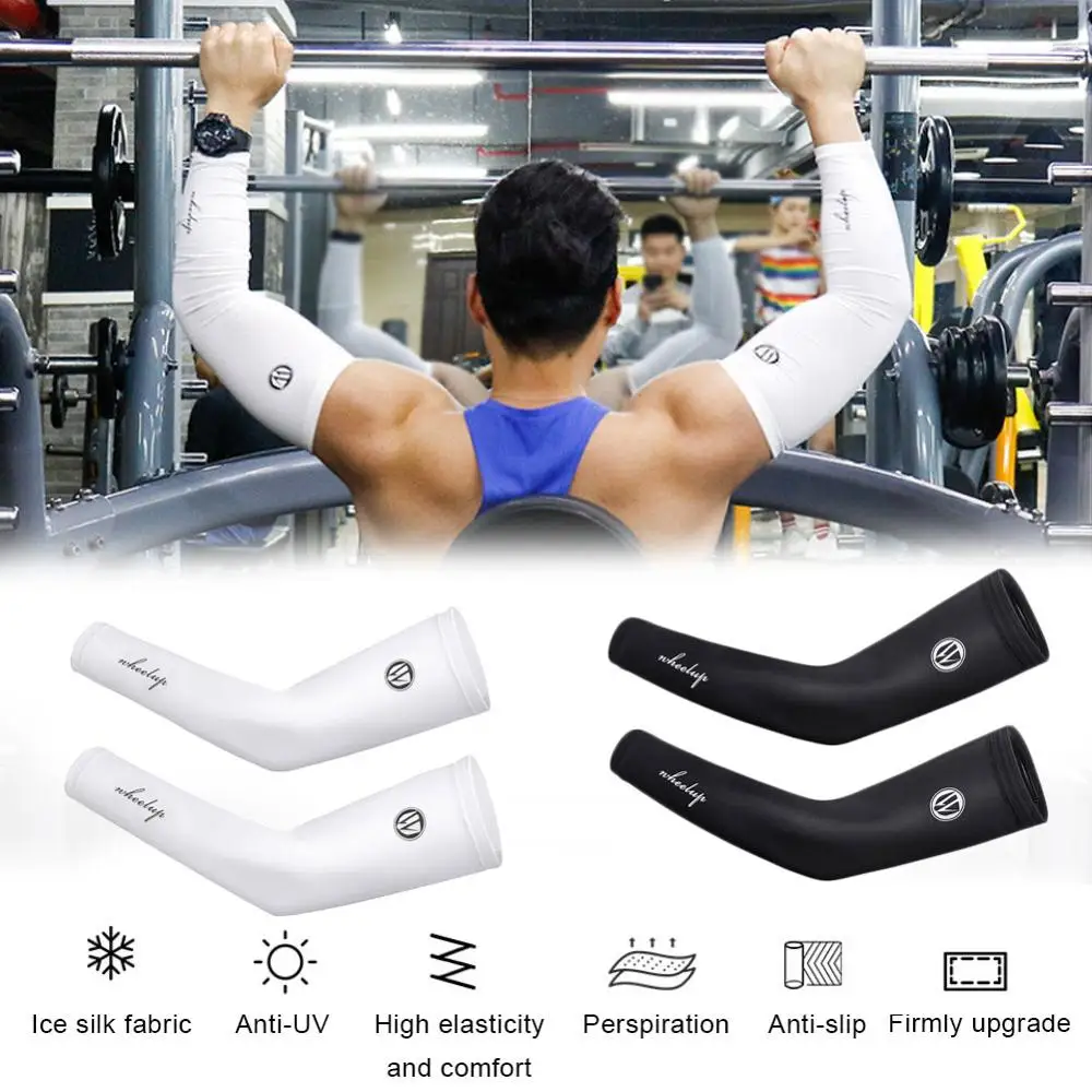 

1Pair Unisex Arm Sleeve Cotton Fingerless Gloves Cuff Sun Hand Protection Anti-UV Running Golf Cycling Long Arm Sleeve