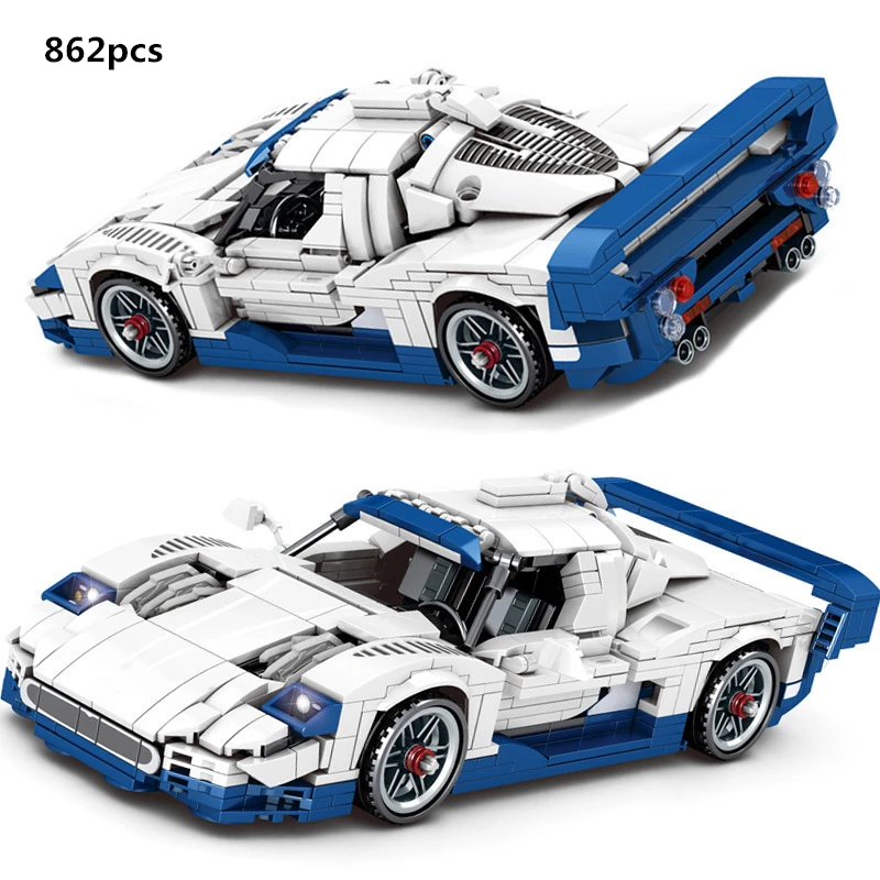 

High-Tech Maseratis Super Sports Car Building Blocks Creative MOC Classic Model Speed Champions Racing Sets Bricks Kids Toys