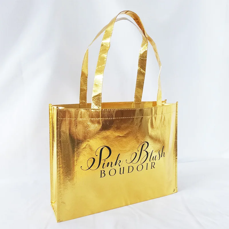 Оптовая продажа 500 шт./лот Custom Boutique металлические нетканые сумки для покупок с