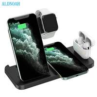 aldnoah 15w fast wireless charger 4 in 1 qi charging dock station for iphone 12 11 xs xr x 8 apple watch se 6 5 4 3 airpods pro