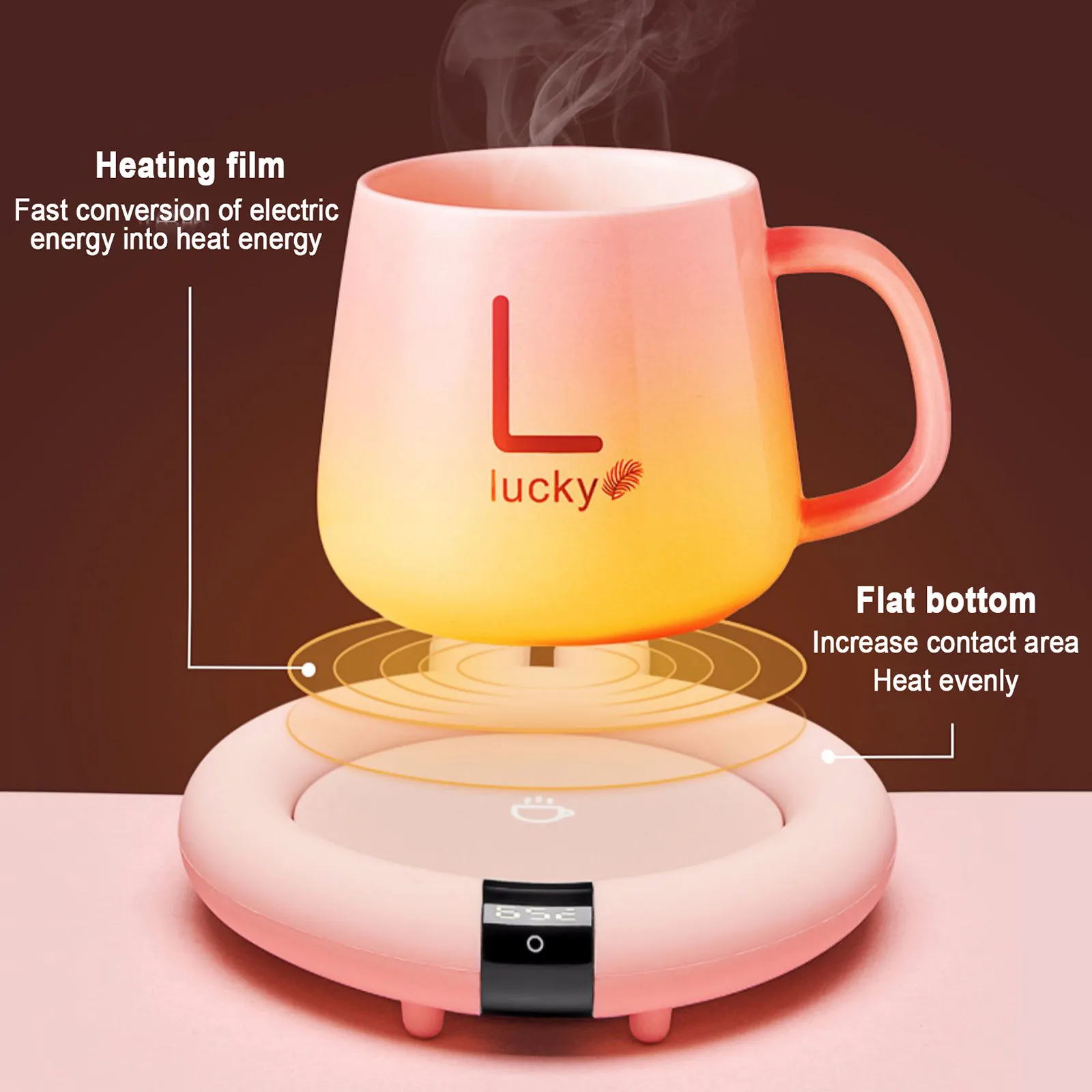 

Creative USB Powered Cup Warmer Mat Pad For Coffee Tea Beverage Drink Heating Cup Mat Tea Coffee Cup Mug Mat Smart Cup Warmer