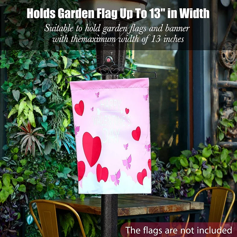 

3Pcs Garden Flag Wall Hanger Powder Coated Iron Banner Holder Flag Holder Bracket for Flags Calendar Towels Decoration