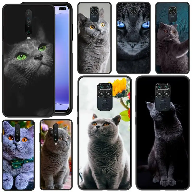 

British Shorthair cat Phone Case For Redmi 5 6 Plus K 7 8 9 20 30 X A Pro Note 4 5 6 7 8 9 S X A Phone Cover Coque