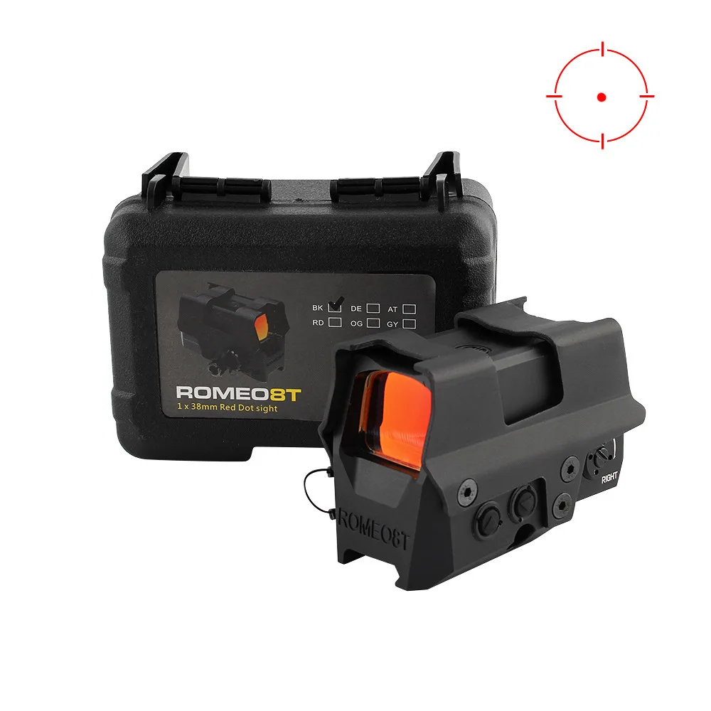 

HD SIG-T8 Romeo 8T Holographic Iris Red Dot Optical Sight Riflescope Fit 20mm Rail Rifle Scopes Optical Sight Romeo Red Dot