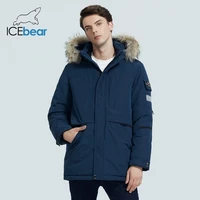 icebear 2021 mens winter jacket thick and warm mens cotton coat high quality male clothing hooded parkas mwd19805i