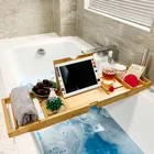Стойка для хранения для ванны, бара, многофункциональная Телескопическая Подставка для телефона, для ванной, душа, бамбуковая подставка для раковины