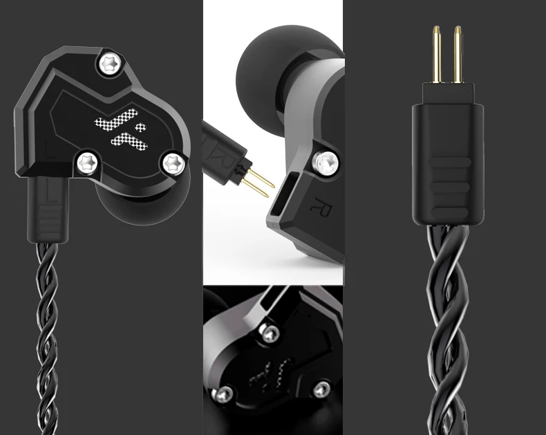 Revonext QT3S 2DD+ 2BA гибридная технология в ухо наушники HIFI наушники с уравновешенным якорем для Спортивный Бег Наушники вкладыши Обновление кабель QT5