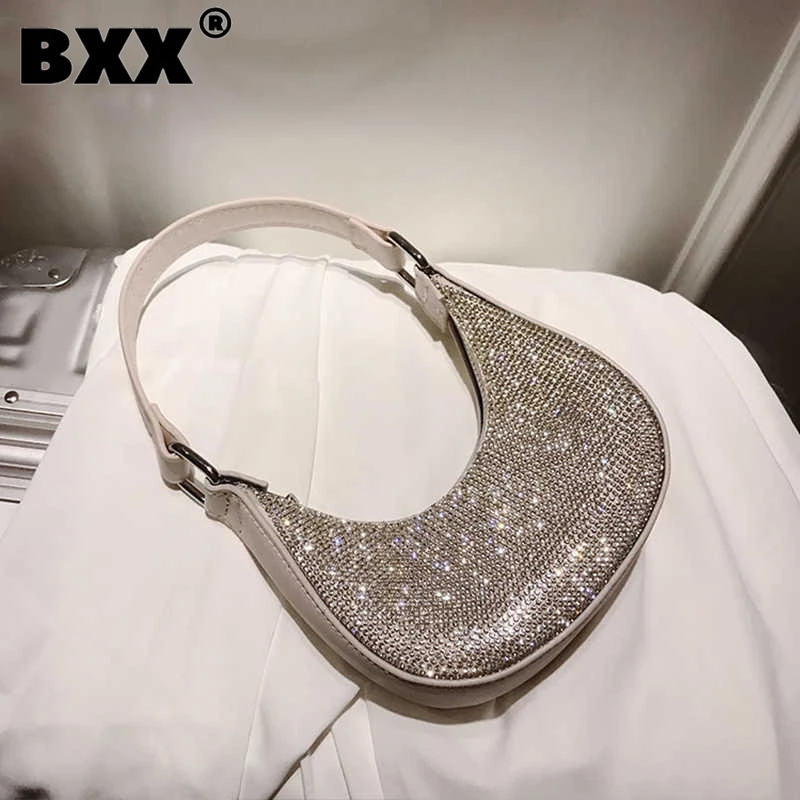 

[BXX] Chain Diamonds PU Leather Crossbody Bags For Women Summer Shoulder Handbags Female Solid Color Cross Body Bag HM593