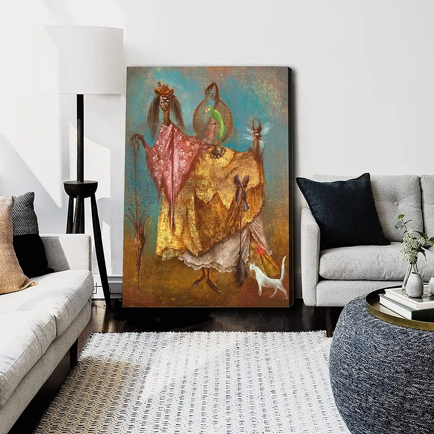 Абстрактный пейзаж аниме постер сюрреалистический художник Каррингтон холст