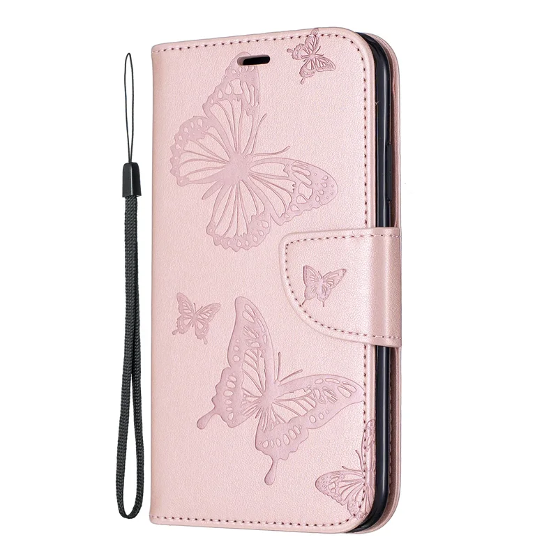 Чехол книжка с бабочкой для Iphone SE 2020 11 pro max чехол Кошелек из искусственной кожи 8 7 6