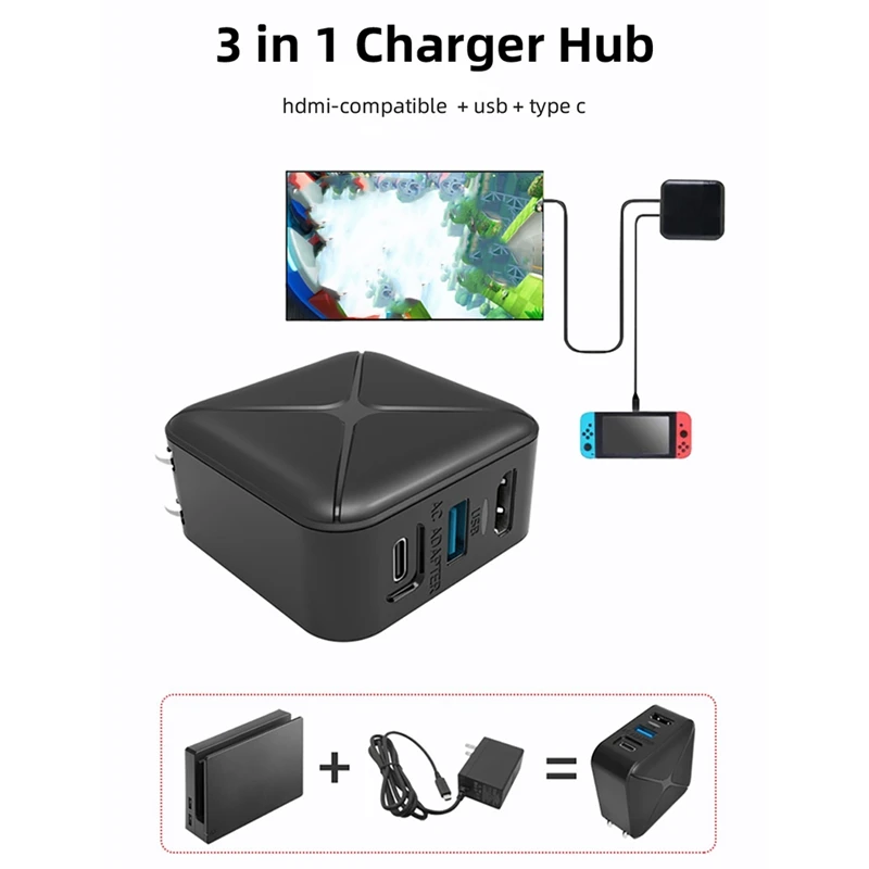 

Fast Charger for Switch Console HDMI-Compatible TV Charging Dock for Switch Adapter