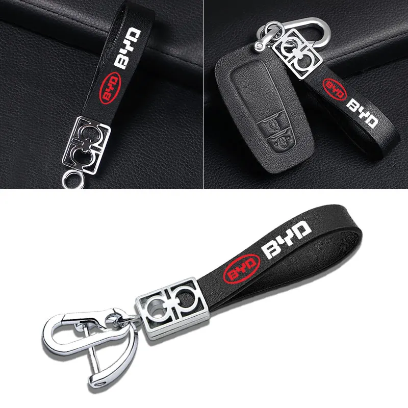 

1pcs Car Emblem Keychain Trinket Pendant Key Ring For BYD F0 F3 F3R S6 Repuestos E6 Flyer Nimh Battery Care Sonda Eau Masque