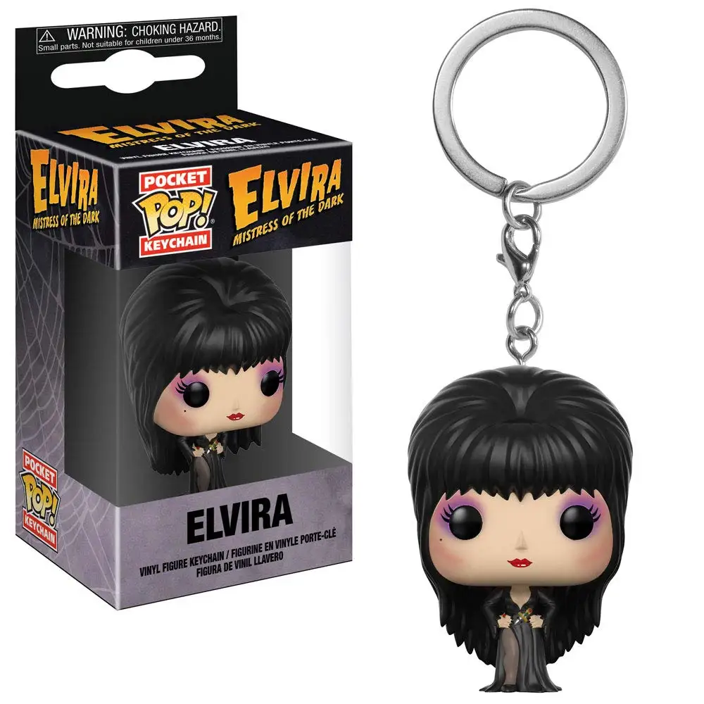 ELVIRA FUNKO POP DISNEY Игра престолов История игрушек Аладдин чудо-яд Ститч Халк Тор Локи Драконий шар фигурка брелок с коробкой - Цвет: ELVIRA