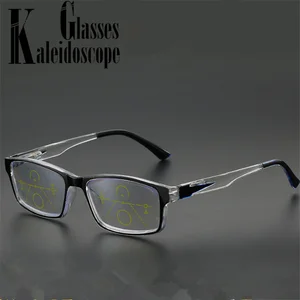 Прогрессивные Мультифокальные очки для чтения для мужчин и женщин, очки с защитой от синего света, диоптрии с близорукостью + 1,0 + 1,5 + 2,0 + 2,5 + 3,0 + 3,5