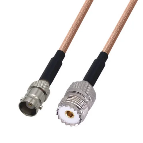 

RG400 Cable BNC Female to UHF Female Double Shielded Copper Braid Coax Low Loss Jumper Cable