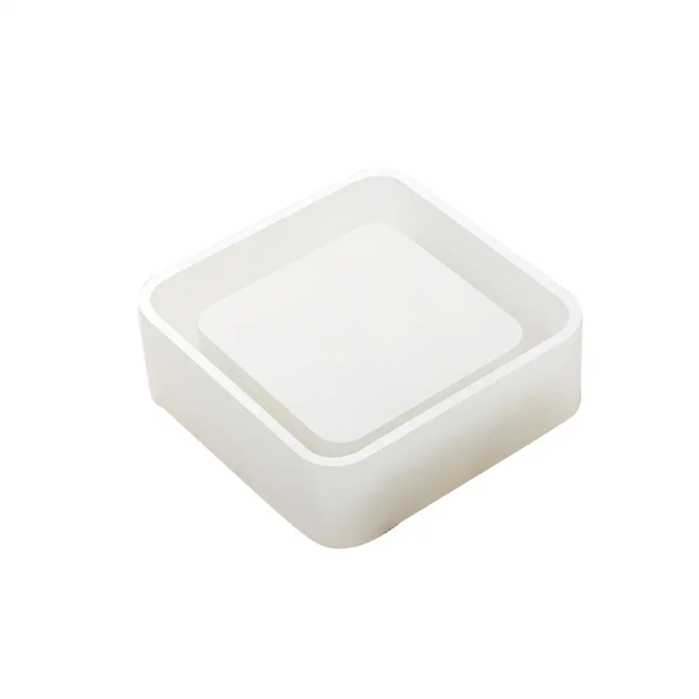 Square Горячая многоугольная силиконовая формы для искусства пепельница цемент бетонная пепельница террасированная пластина для хранения гипсовый клей смола цветочный горшок силиконовая форма - Цвет: Square