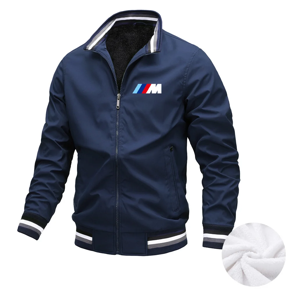 

[Add velvet and cotton] 2021 new winter plus velvet and cotton solid color sports jacket men's youth casual jacket jacket men