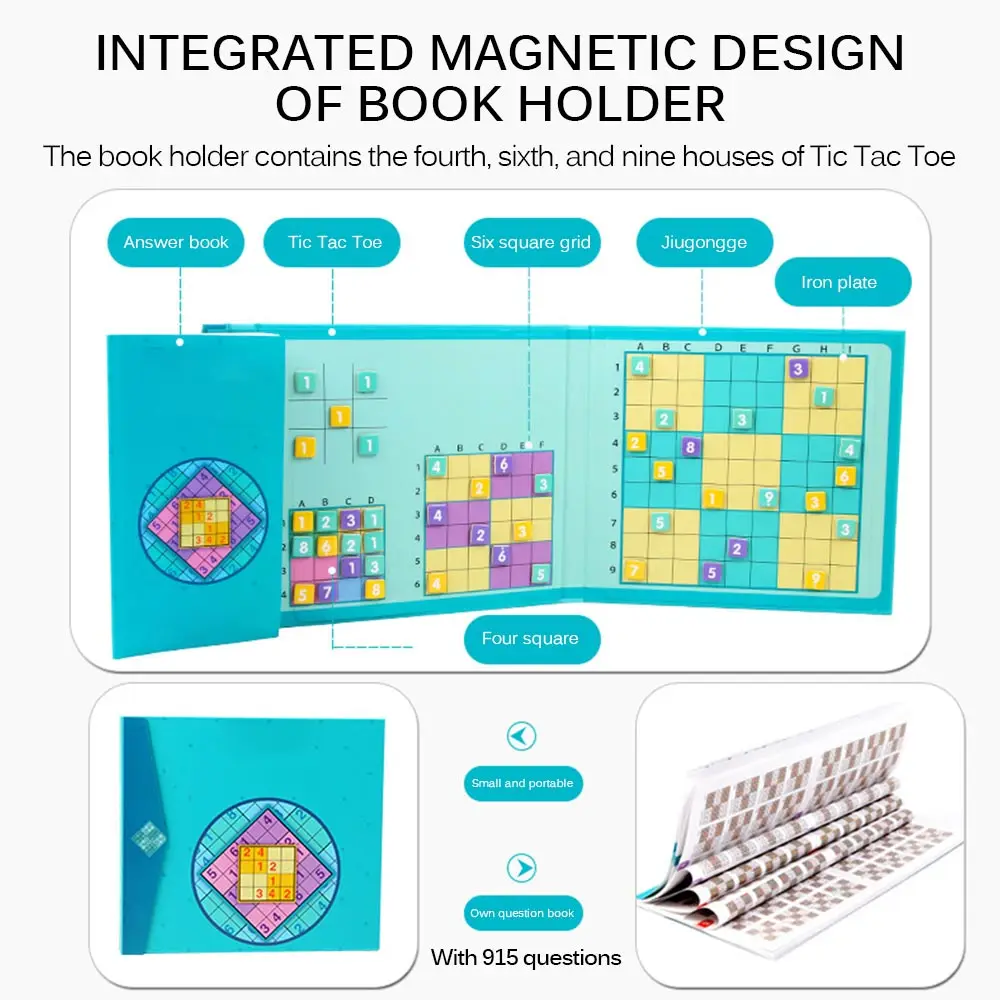 

Магнитная шахматная игра Sudoku, начальная игра для родителей и детей, игра на доску, цифровая настольная интеллектуальная игрушка с логически...