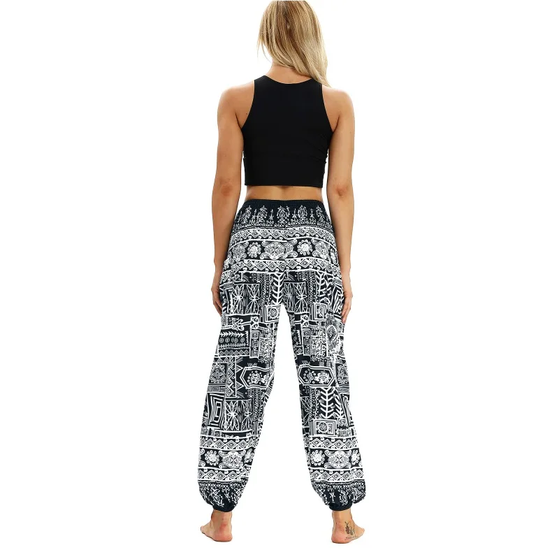 

Mural digital printing yoga belly dance special pants loose casual pants female Create feet pants vision