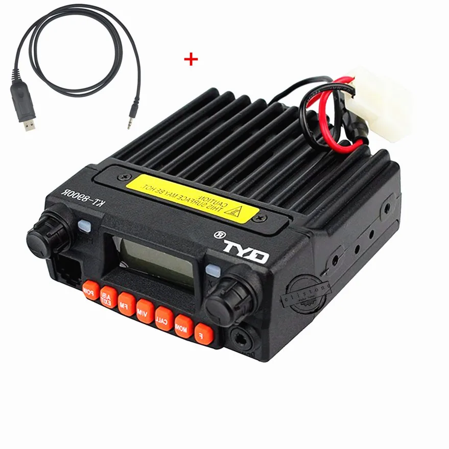 KT8900R add usb QYT kt-8900r рация приемопередатчик vhf автомобильная радиостанция KT8900R мини мобильное радио 136-174/240-260/400-480 мгц DTMF CTCSS - Цвет: KT8900R add usb