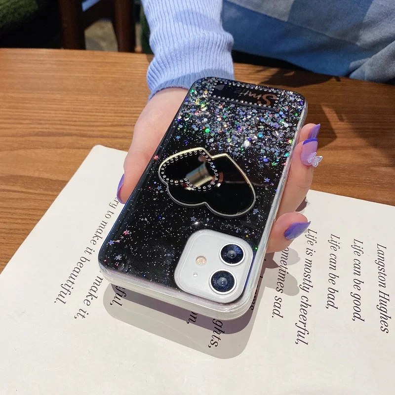 Блестящий Прозрачный чехол для OPPO Reno 6 5 4 3 2 Ace SE Z K F Lite Pro Plus Алмазное зеркало Love