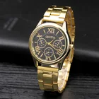 2020 новые брендовые кварцевые часы, модные золотые женские часы из Женевы повседневные женские наручные часы из нержавеющей стали