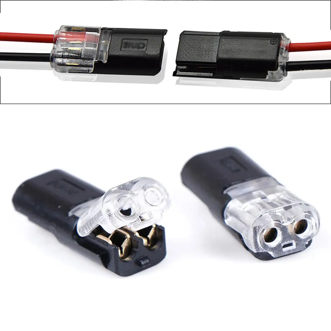 2pin 10 шт. вставной пружинный замок провода разъем для 22-20AWG провода быстрого сращивания соединительный кабель обжимные клеммные блоки