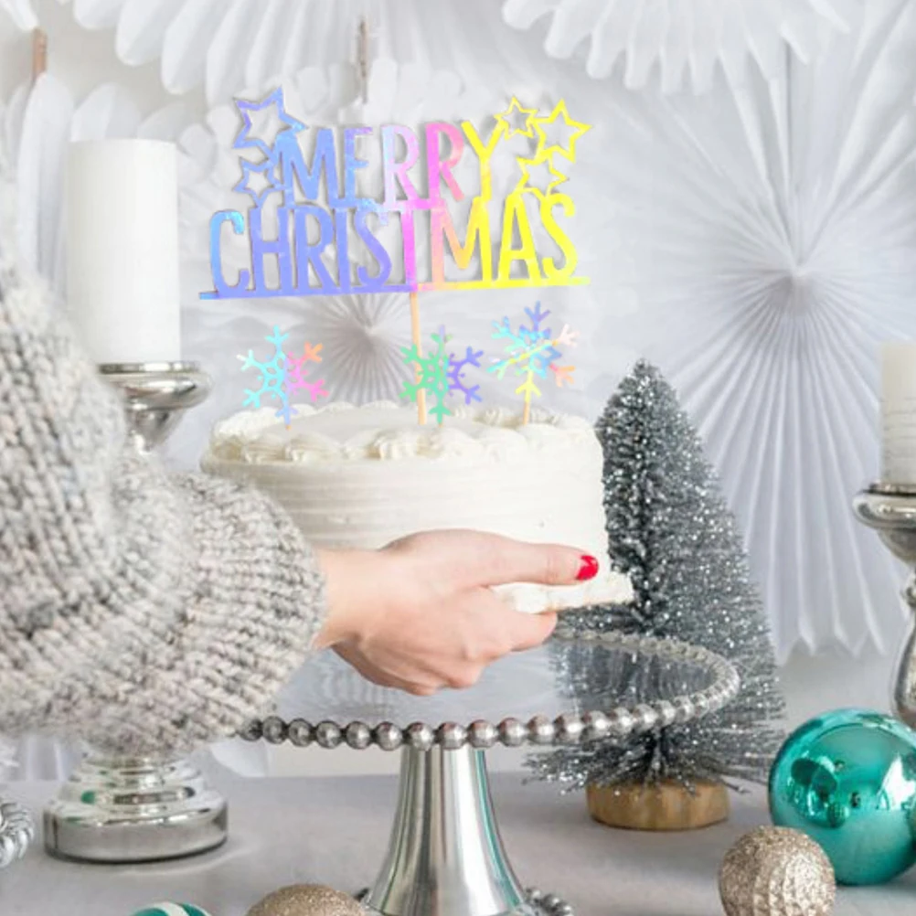 30pcs Lovely Snowflake Cake Topper Glittering Picks Cupcake Toppers Decor Party Supplies For Wedding Birthday Baby Shower | Дом и сад