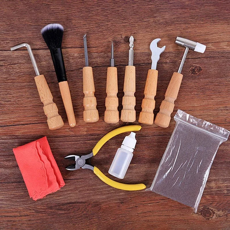 

Guitar Repair Tool, 10 Pcs Guitar Hammer Wrench Screwdriver Repair Maintenance Cleaning Tool Kit, Guitar Repair Tool