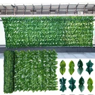 Искусственные листья для украшения внутреннего дворика, сетка для забора, листья виноградной лозы, зеленая настенная ограда, уличный Декор