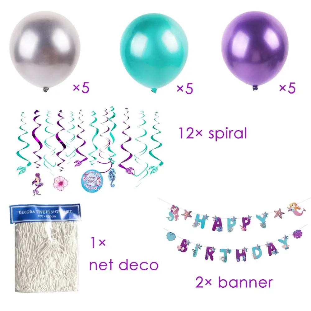 Латексные воздушные шары русалка украшение для вечеринки в честь Дня