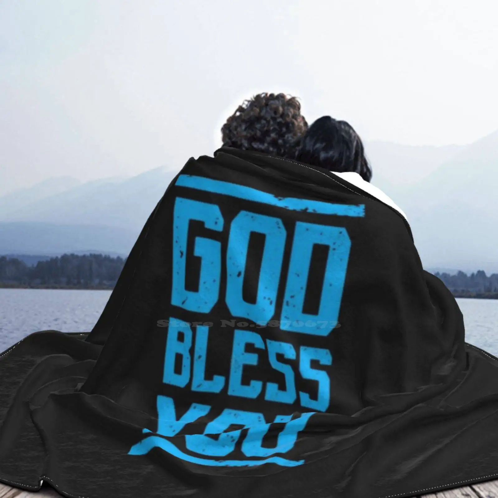 Хит продаж комнатное фланелевое одеяло God Bless You-христианский дизайн Великий