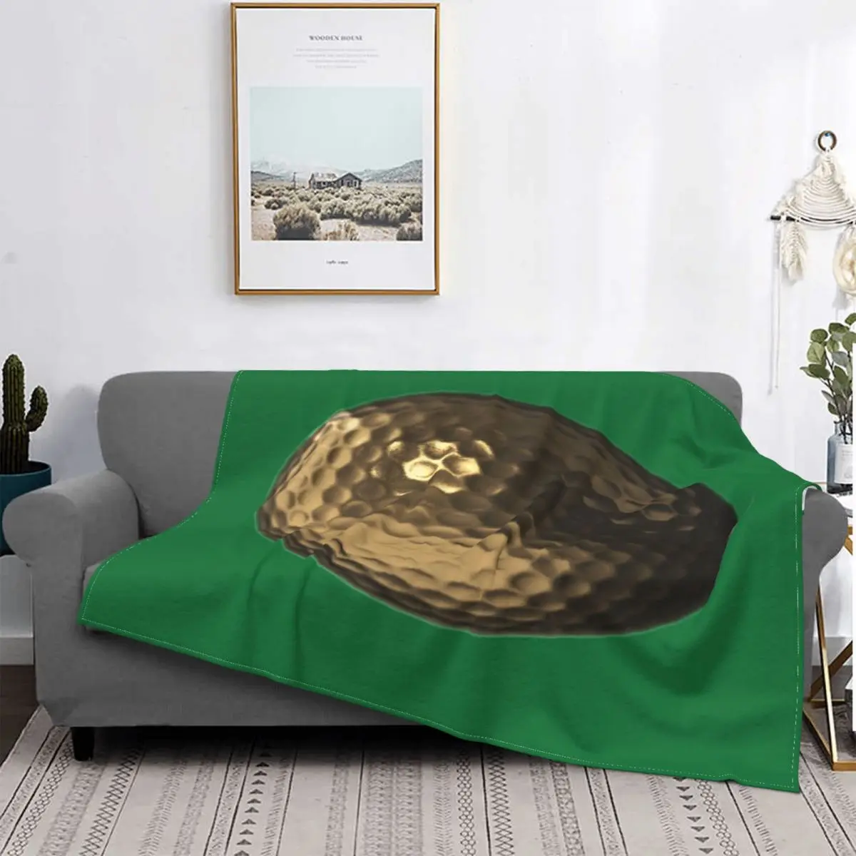 

Manta de bola de Golf dorada, colcha a cuadros para cama, sofha, manta de lana, fundas de cama de Winter