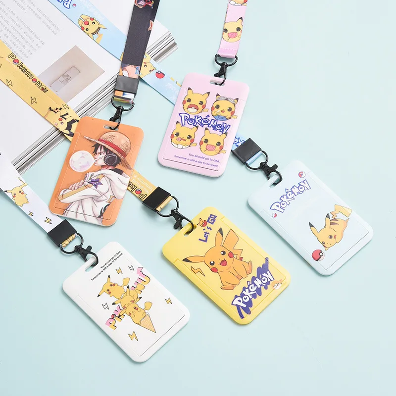 Hot Anime Pokemon Pikachu чехол для ПВХ карты студенческий кампус подвесная сумка держатель