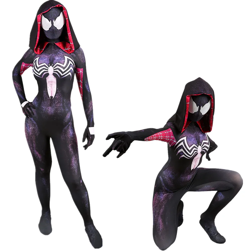 Новый Venom секс боди Gwen косплей костюм для женщин и девушек заменитель мужчины