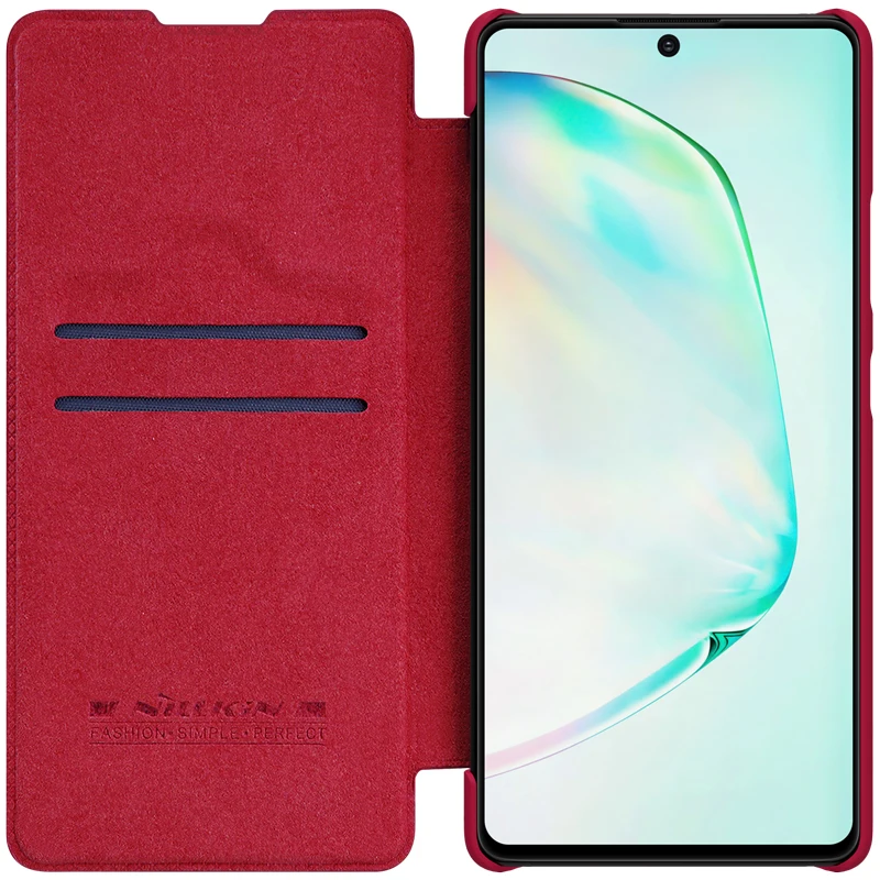 Флип чехол для Samsung Galaxy S10 Lite NILLKIN Qin Series роскошный пластиковый накладка