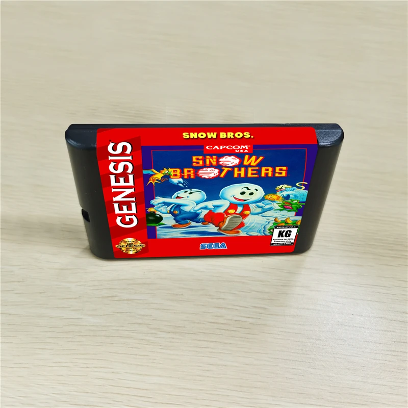 Игровой картридж Snow Bros Nick & Tom 16 bit MD для консоли MegaDrive Genesis|tom tom|game cartridge bitstom for |
