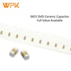 100 шт. 0603 SMD конденсатор с алюминиевой крышкой, комплекты 5% 10% 1608 220nF-47uF 470nF 1 мкФ 10 мкФ 6,3 V 16V с алюминиевой крышкой, 50В 474K 106K многослойный керамический конденсатор полную стоимость указан DIY Kit