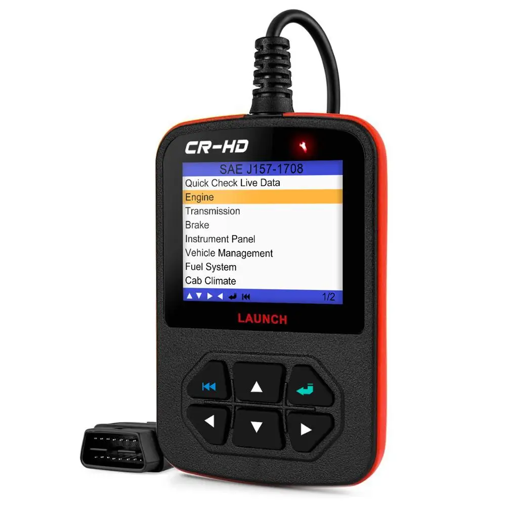 Launch X431 CR-HD для 24 в грузовик фургон OBD OBD2 сканер для тяжелых грузовиков чтение чистый код неисправности ODB автомобиля диагностический сканер инструмент - Цвет: CR-HD