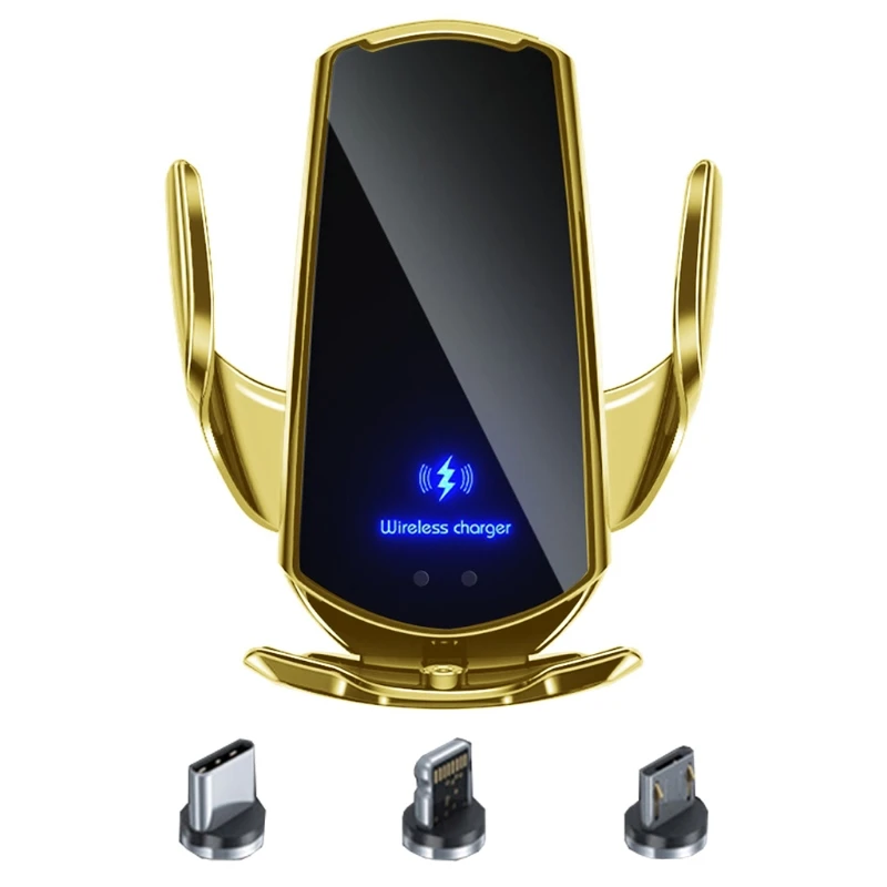 

Premium Car Wireless Charger Mobile Phone Bracket Induction Opening / Closing Navigation Fixing Frame Fast Charging Auto Holder