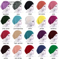 new style muslim headscarf women solid color hijabs caps hat cap under scarf bone bonnet neck cover muslim scarf fashion color