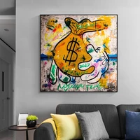 wallet graffiti art posters and prints on canvas street graffiti wall art pictures living room home decoration canvas wall art