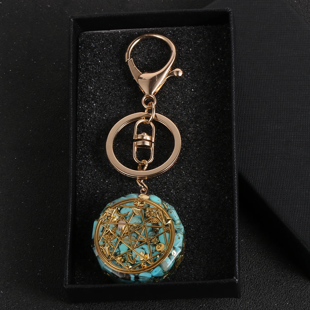 Природный камень оргонит энергия кулон брелки бирюза чип гравия ОРГОН амулет с