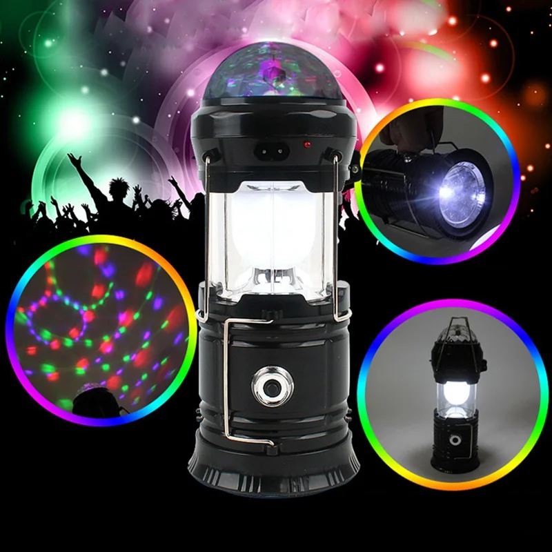 

Outdoor camping Portable LED Camping Lantern USB Rechargeable Colorful Light Outdoor Flashlight