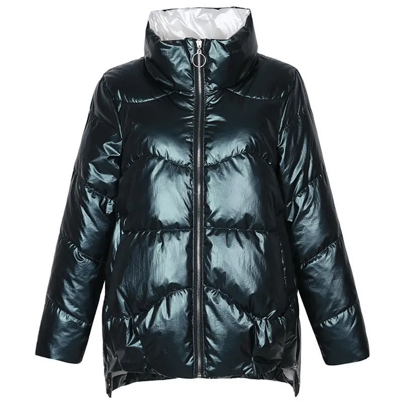 

New Winter Jacket Puffer Coat Stand Callor Cotton Padded Bubble Coat Womens Fashion Loose Winter Warm Outwear Casual Parkas